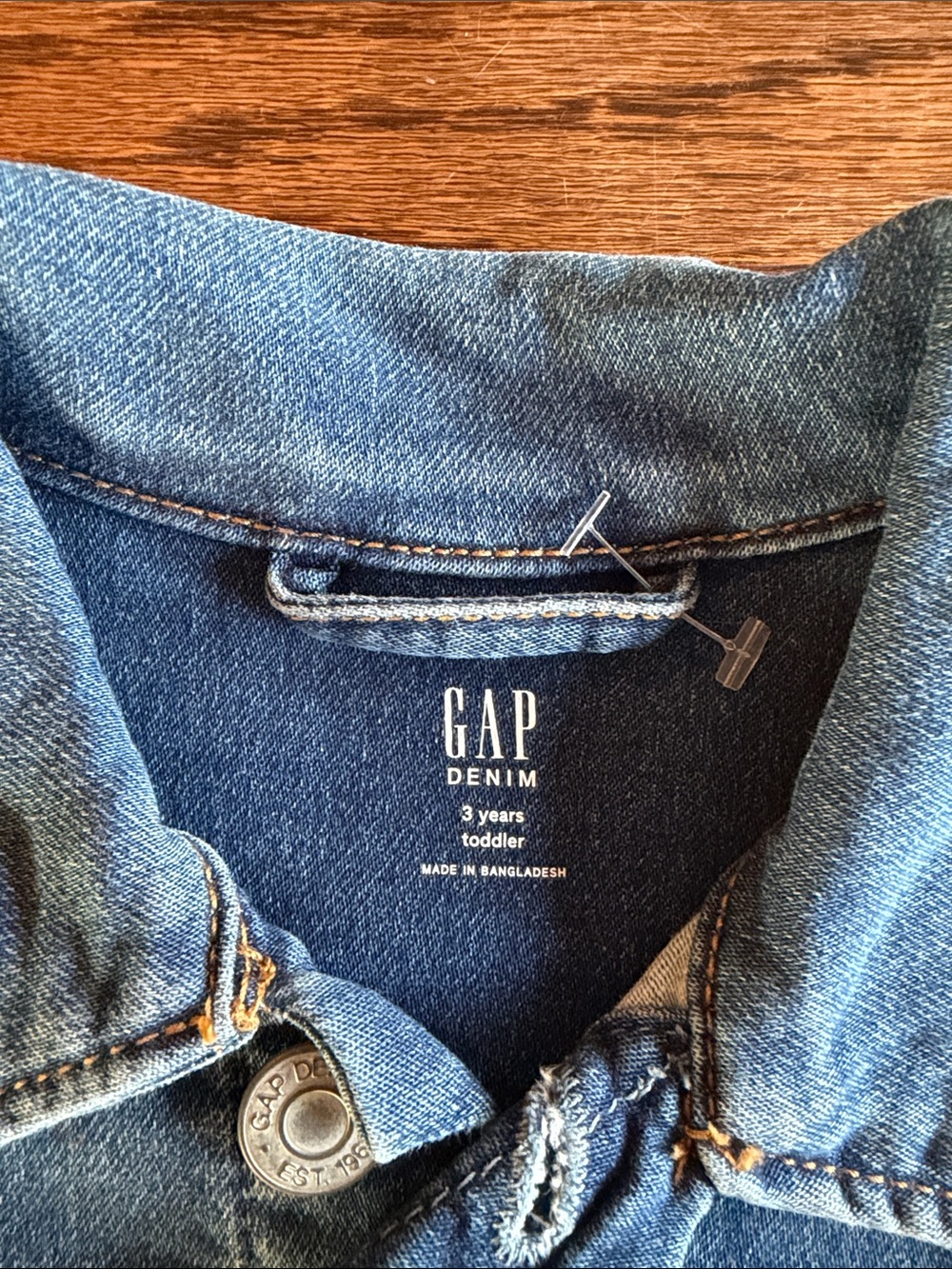 GAP Kids Blue Denim Jacket - Button Front with Chest Pockets - Picture 2 of 7